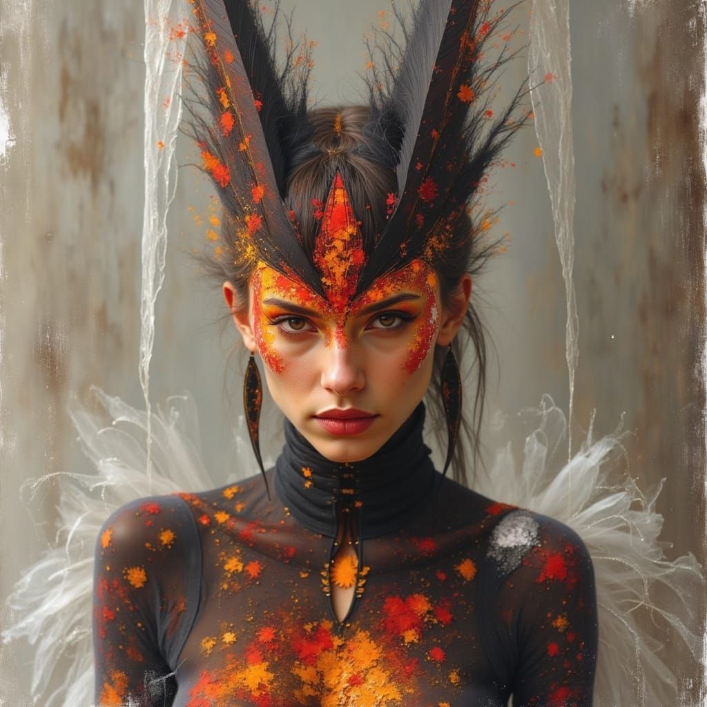 Mystic Bodyscape in Dark Oil Paint Style