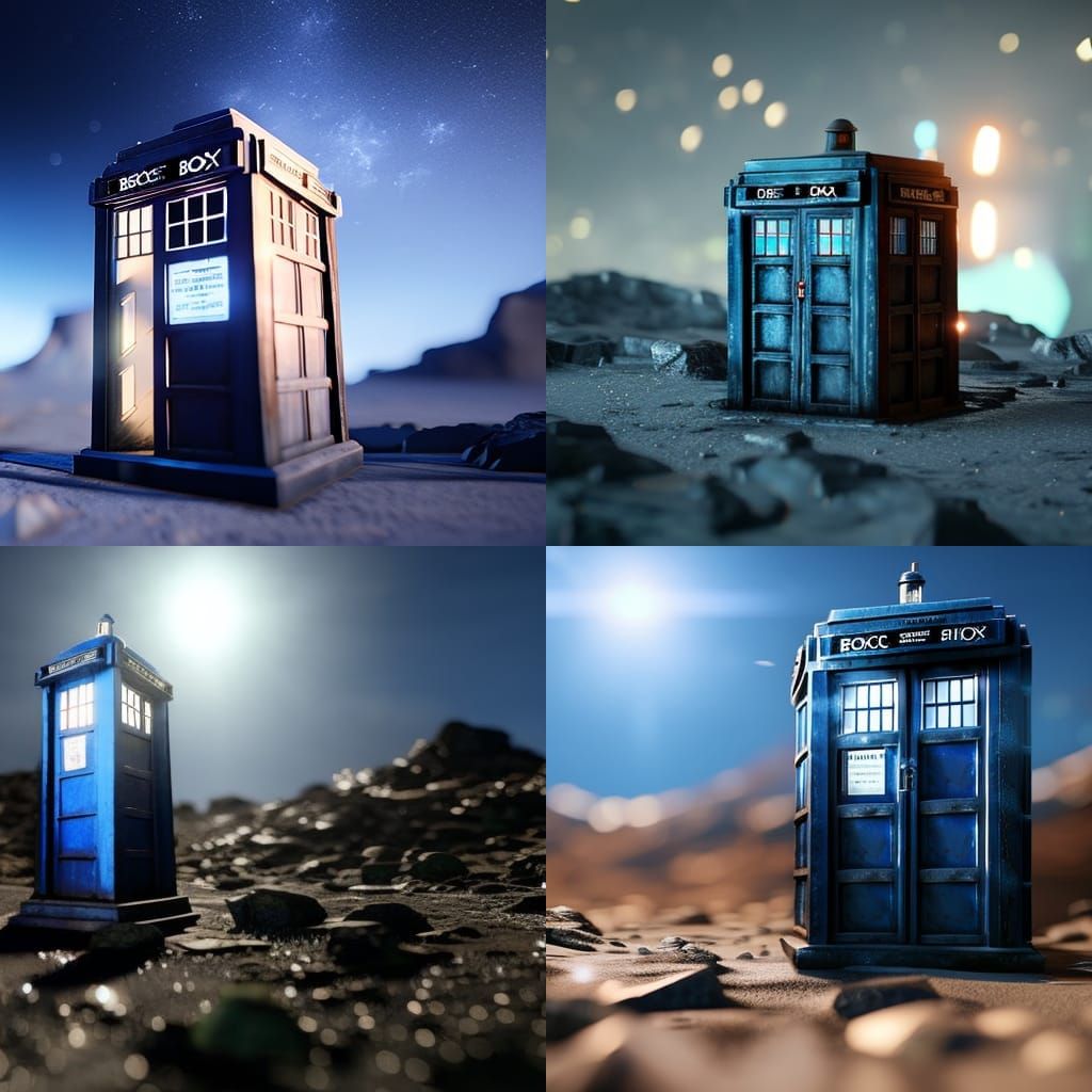 TARDIS in Post-Apocalyptic Retro Style