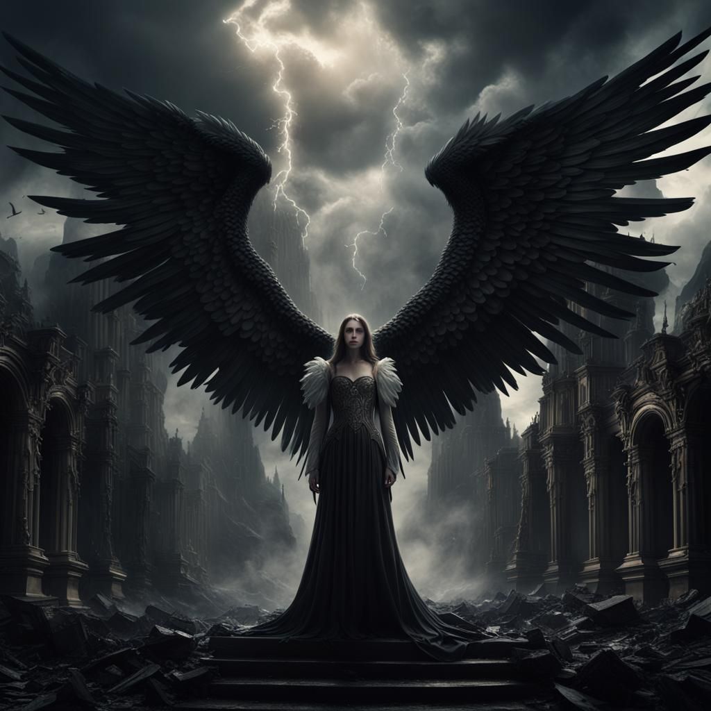 Angel of Darkness: Epic Cinematic Digital Matte Painting