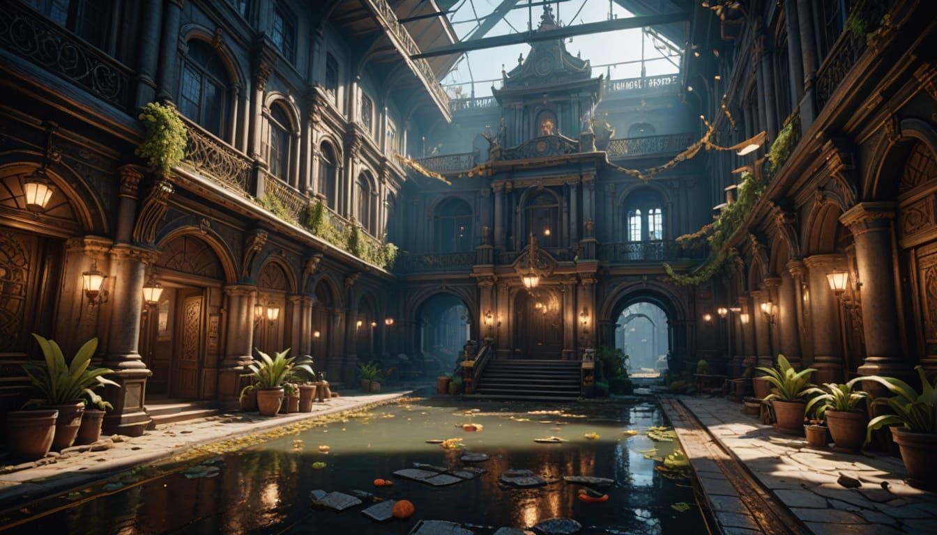 Hyperrealistic Splash Art in 3D Cinematic Style