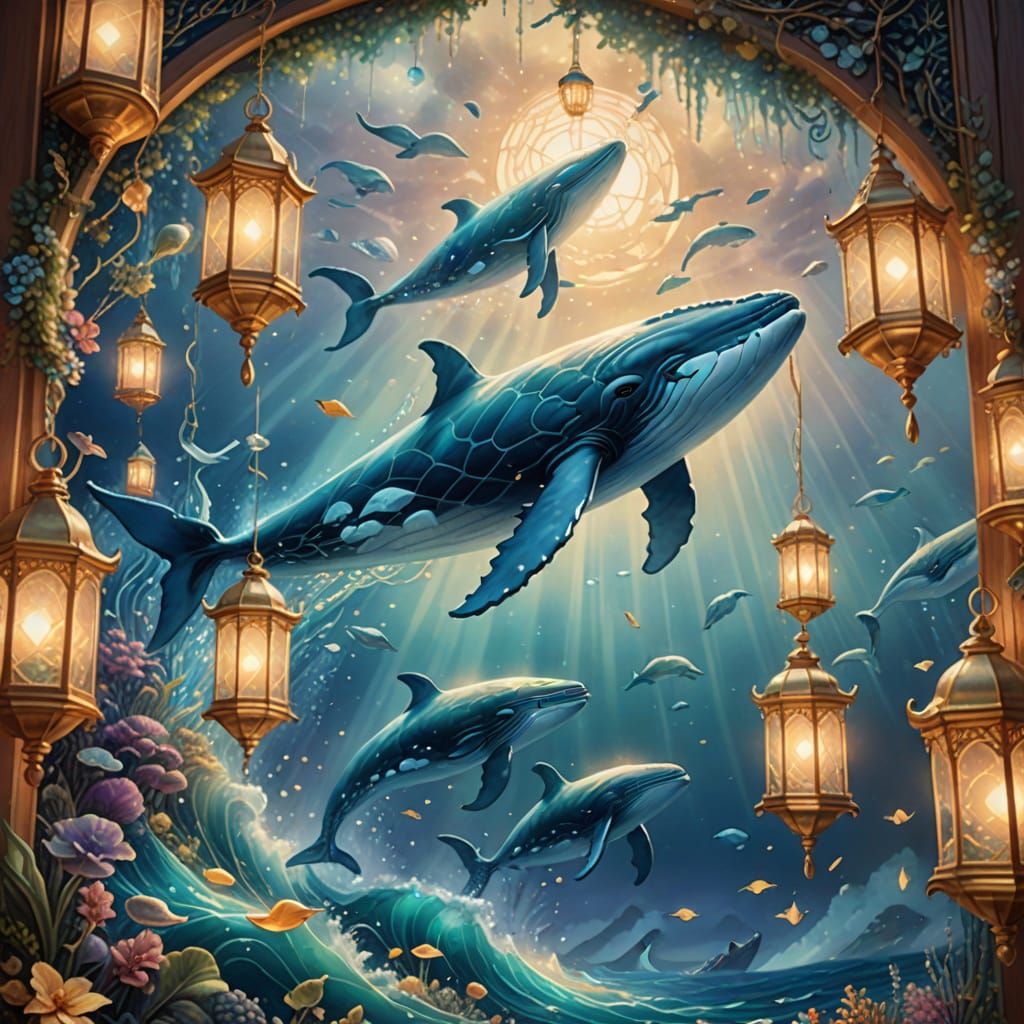 Ethereal Sea Tapestry in Magical Realism Style