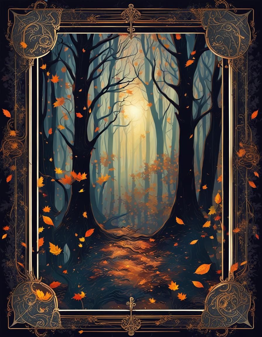 Enchanted Forest Tarot Card in Autumnal Light
