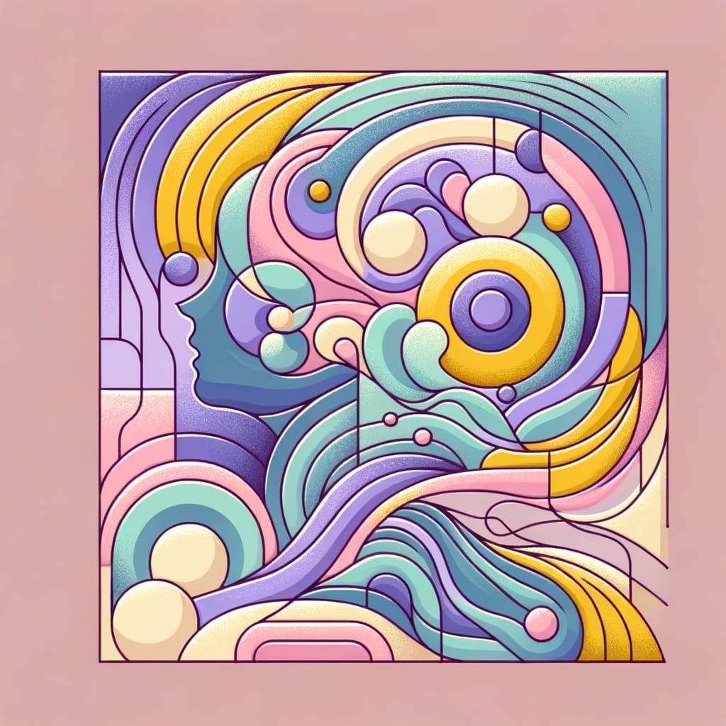 Abstract Art of a Beautiful Mind in Pastel Colors