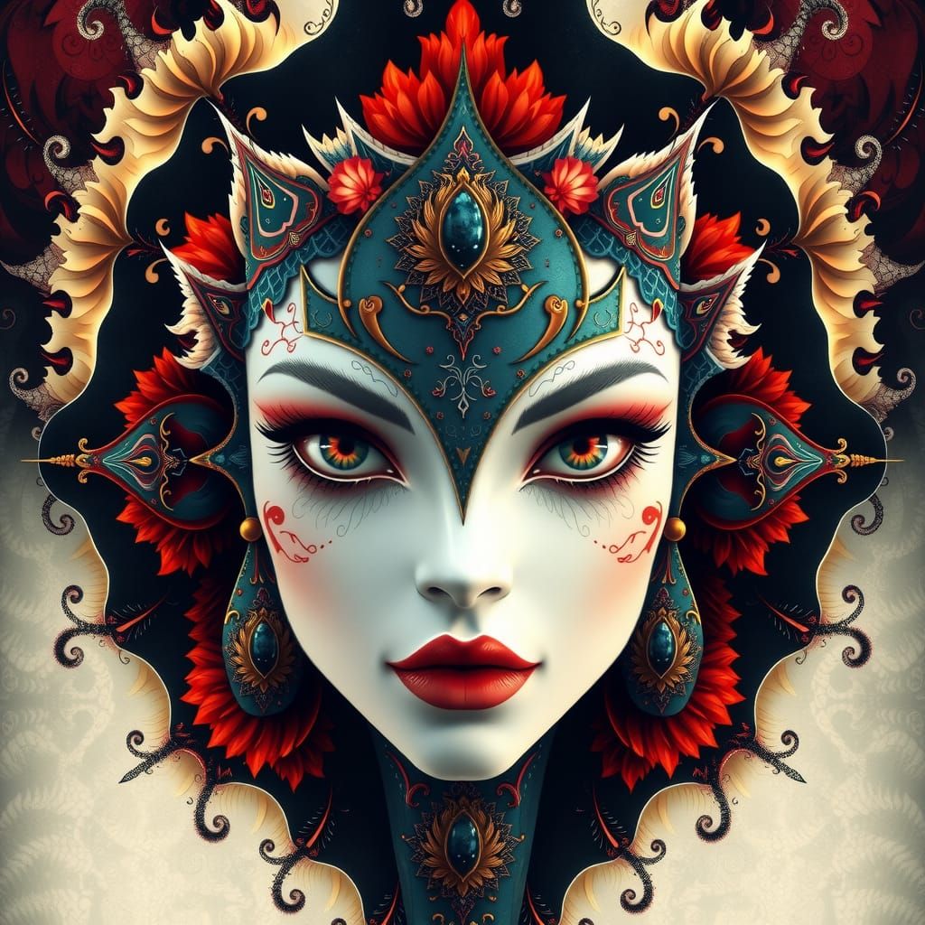 Fractal Abstract Art: Exotic Elegance in Asynchronous Design