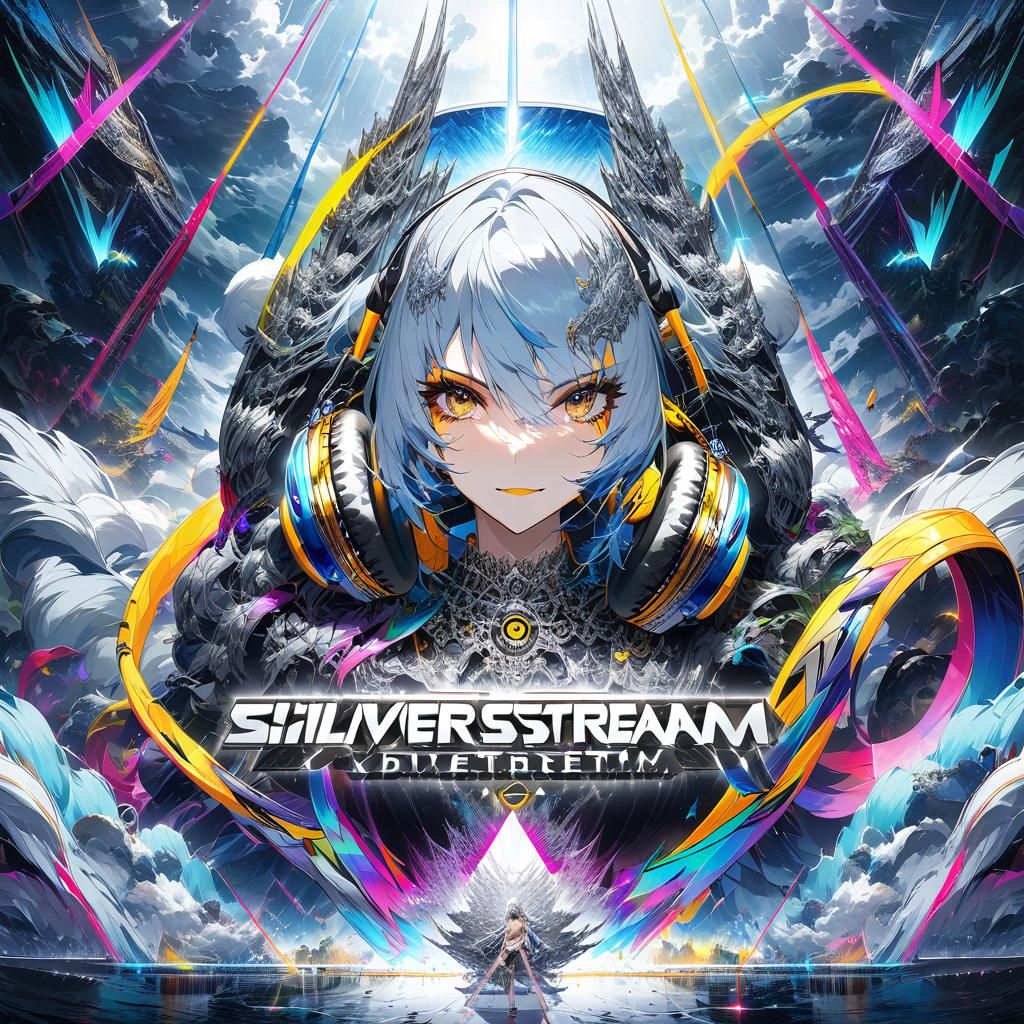 EDM Album Cover Art: Silver Stream Concept