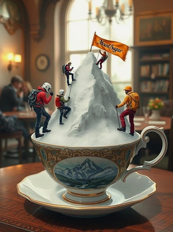 When nobody is watching in the café they love to scale their...