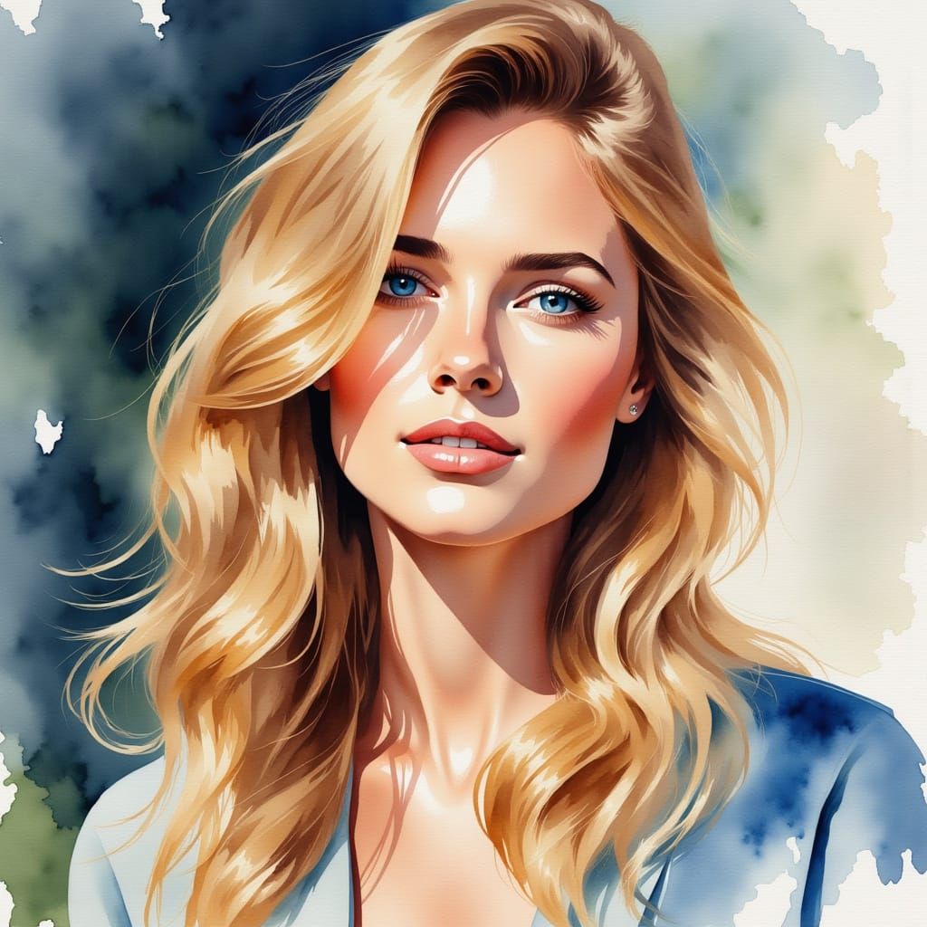 <lora:MOwatercolor Flux:1.0>  Patricia Hollmann is a painful...