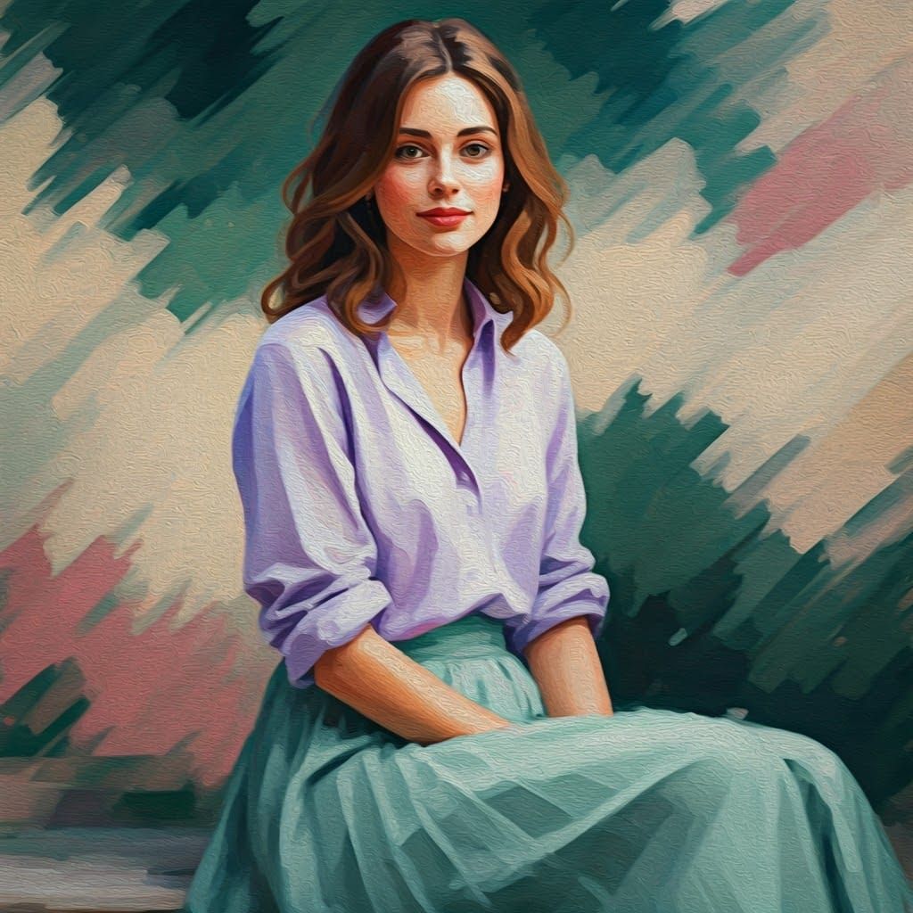 Impressionist Portrait in Soft Pastels