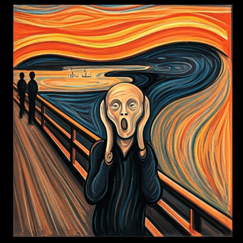 Edvard Munch's The Scream in Light Chalk