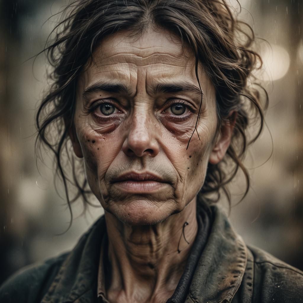 Melancholic Nostalgic Portrait in Cinematic Style