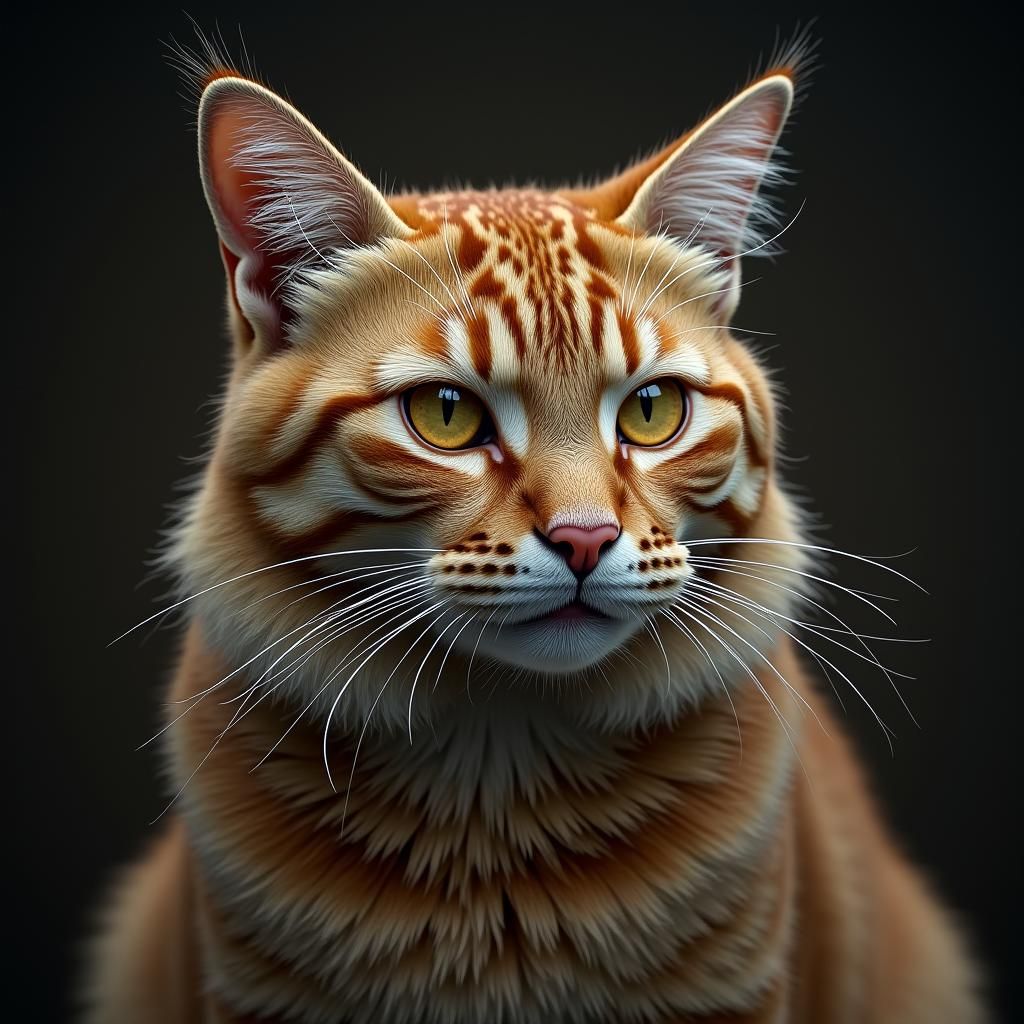Hyperrealistic Intricate Cat Portrait