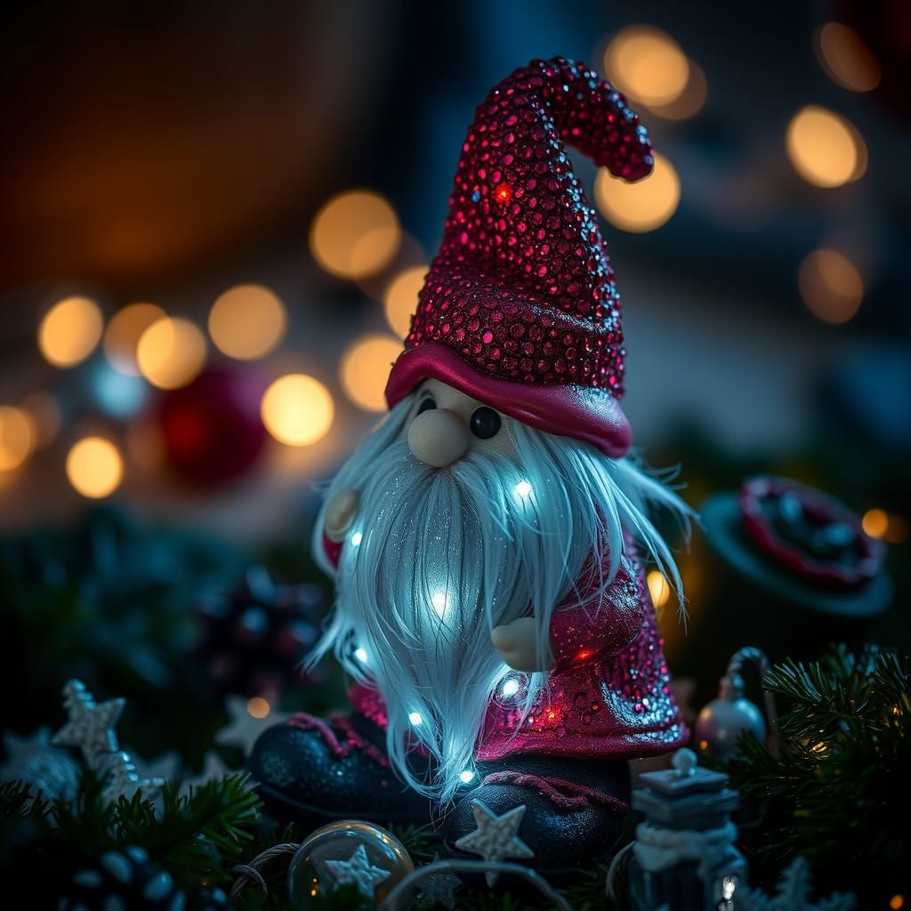 Shimmering Gnome with Intricate Details