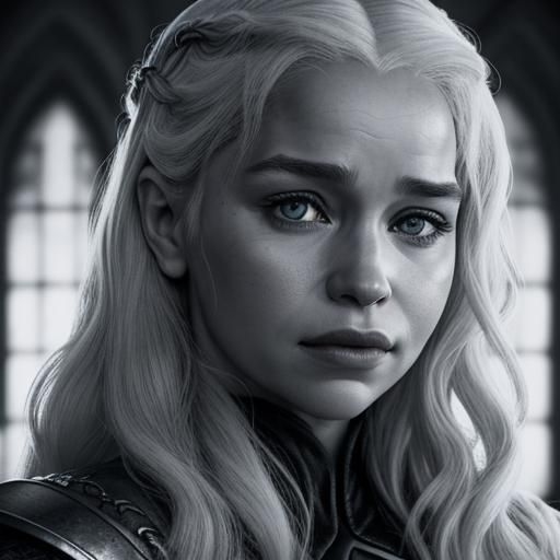 Emilia Clarke as Daenerys in Film Noir Portrait