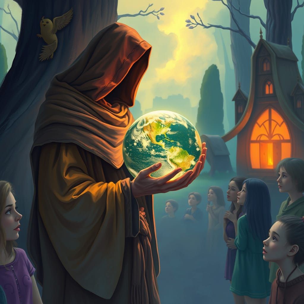 Ethereal Earth Gaze: A Fantastical Animation