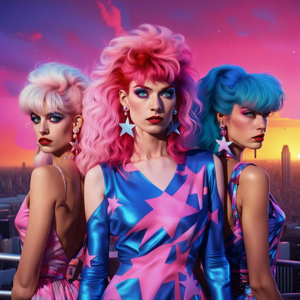 Bold Retro Pop Art Portraits of Jem and the Holograms