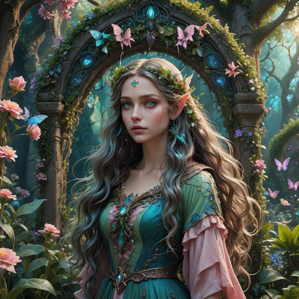 Enchanted Fairy in a Mystical Garden