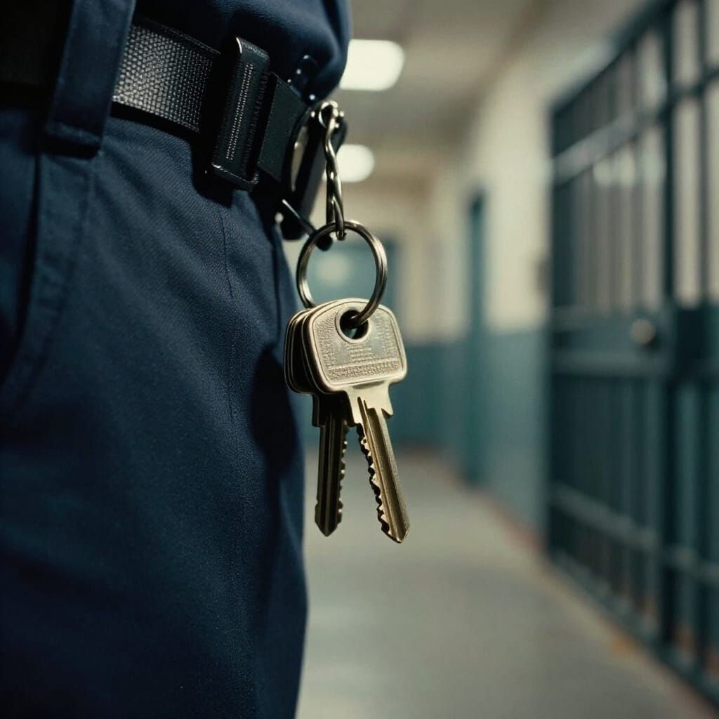 Prison Guard's Keys in Cinematic Film Still