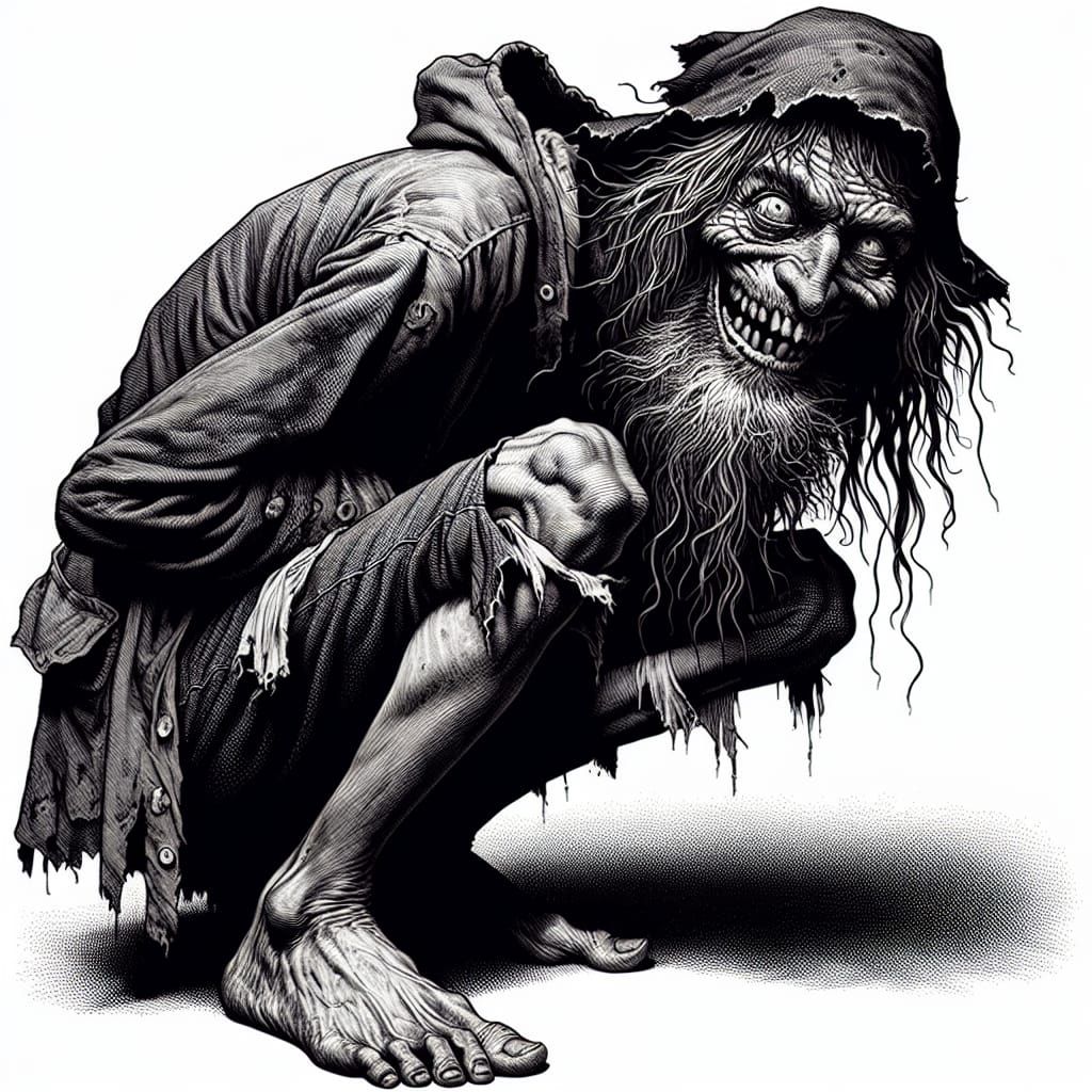 Sinister Pirate Outcast Leans into View