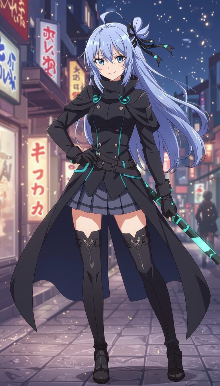 Anime Cel-Shaded Animation with Dynamic Background