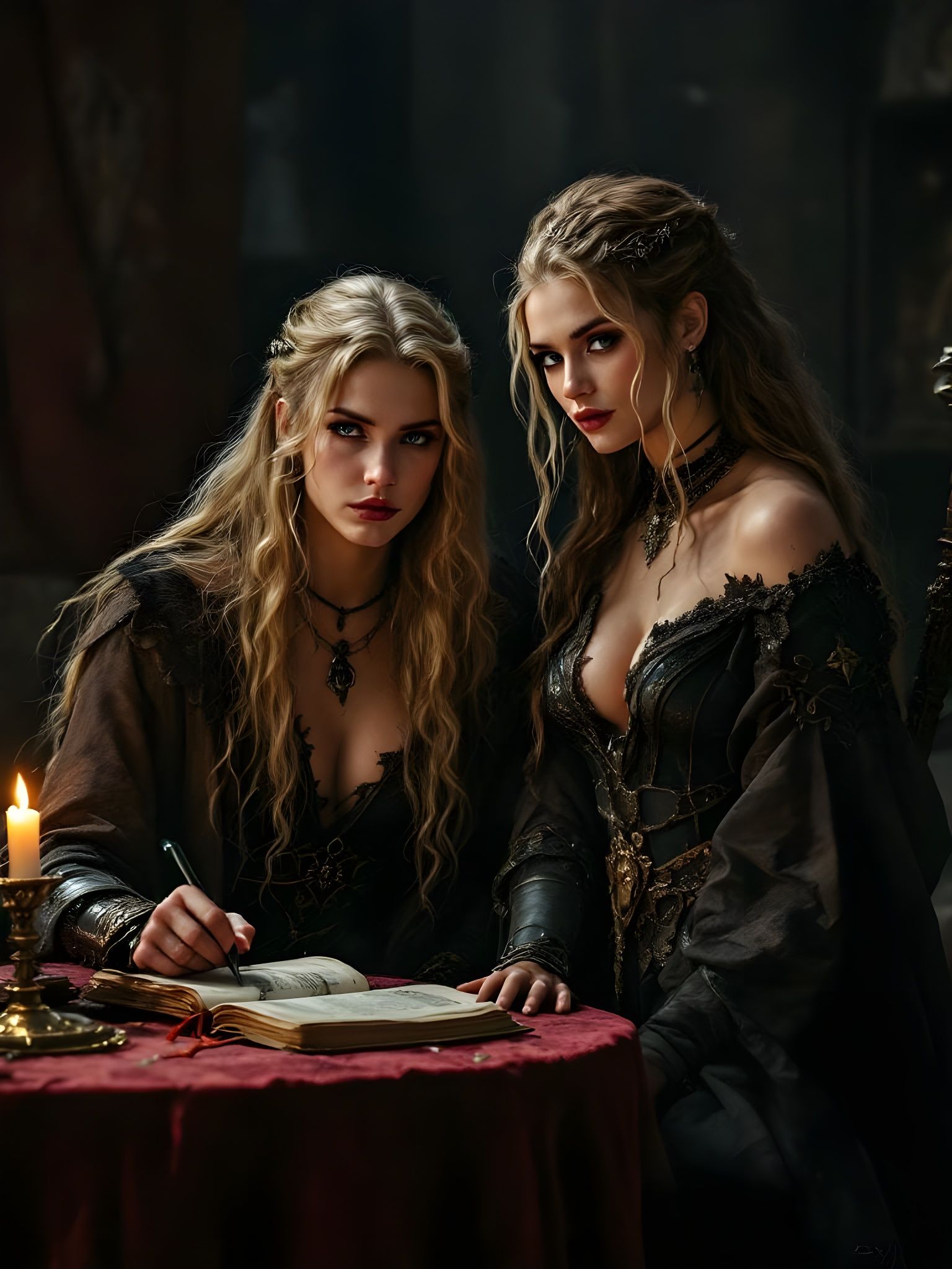 Gothic Norse Goddesses in Shadow