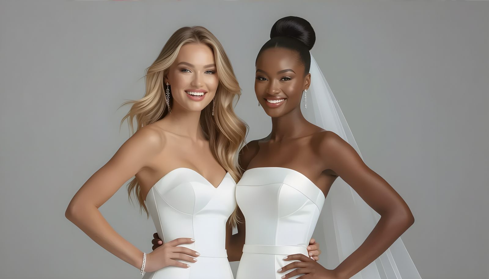 Glamorous Wedding Photo Shoot with Models in White
