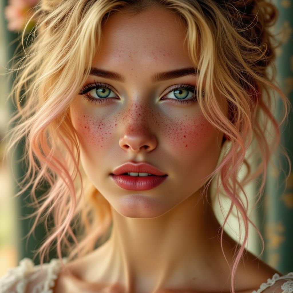 Ethereal Portrait of a Golden Blonde Beauty