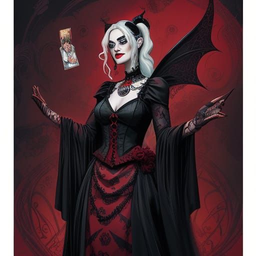 Harley Quinn as Gothic Whimsy Witch
