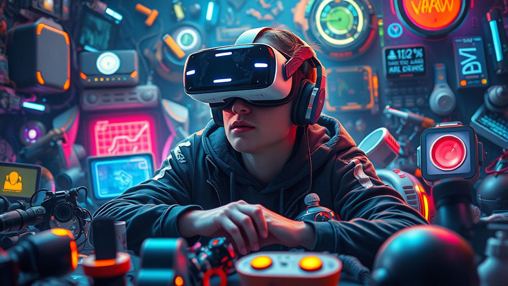 Futuristic VR World in Splash Art Style