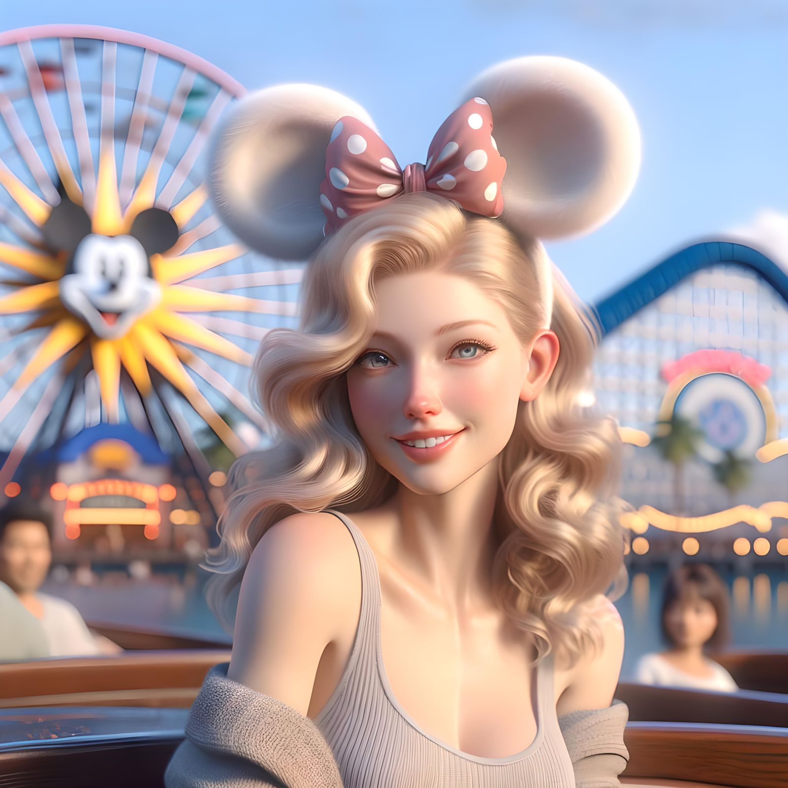 Amusement Park Portrait in a Fantasy Realism Style