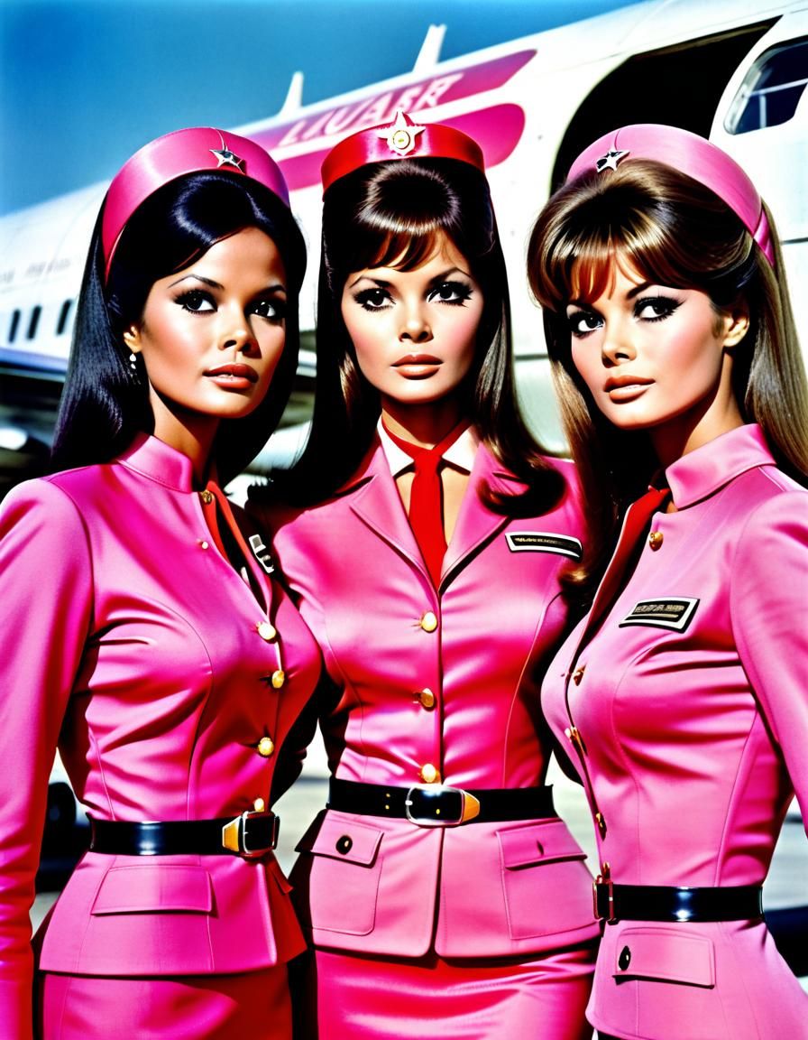 Retrofuturist Flight Attendants in HDR