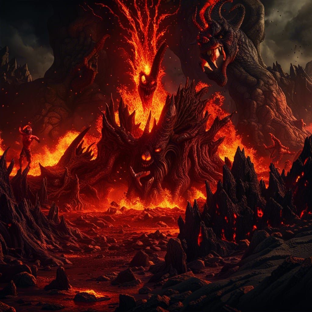 Demons in Hell: Epic Matte Painting