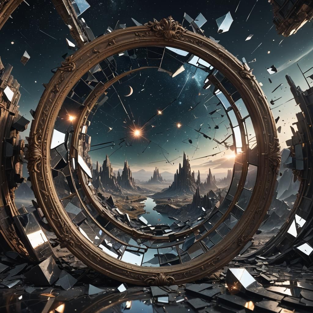 Broken Mirror Reflecting a Thousand Stars