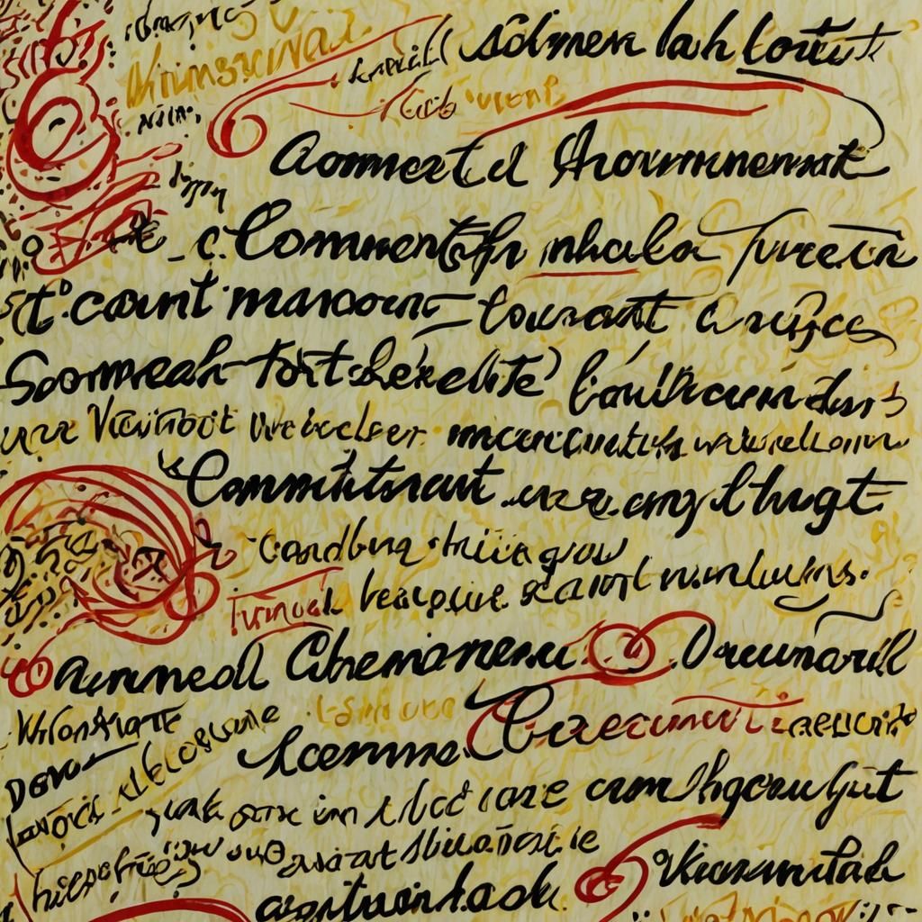 Handwritten Note Inspired by Van Gogh's Expressive Style