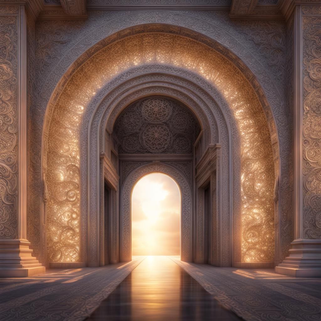 Luminous Gateway of Eternity: Intricate Design