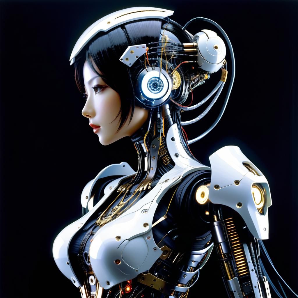 Cyberpunk Automaton Assembly: Hyperdetailed Cybernetic Art
