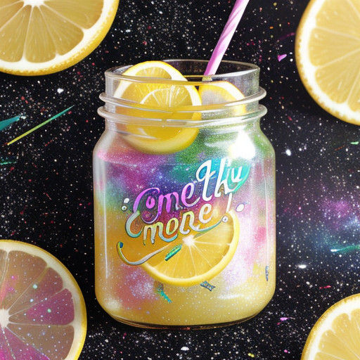 Cosmic Celebration in Vibrant Lemon Hue