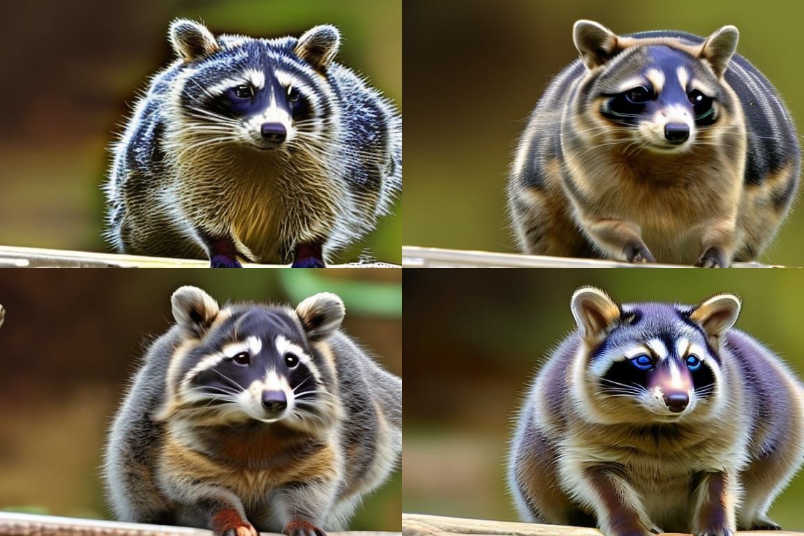 Psychedelic Rocky Raccoon Art