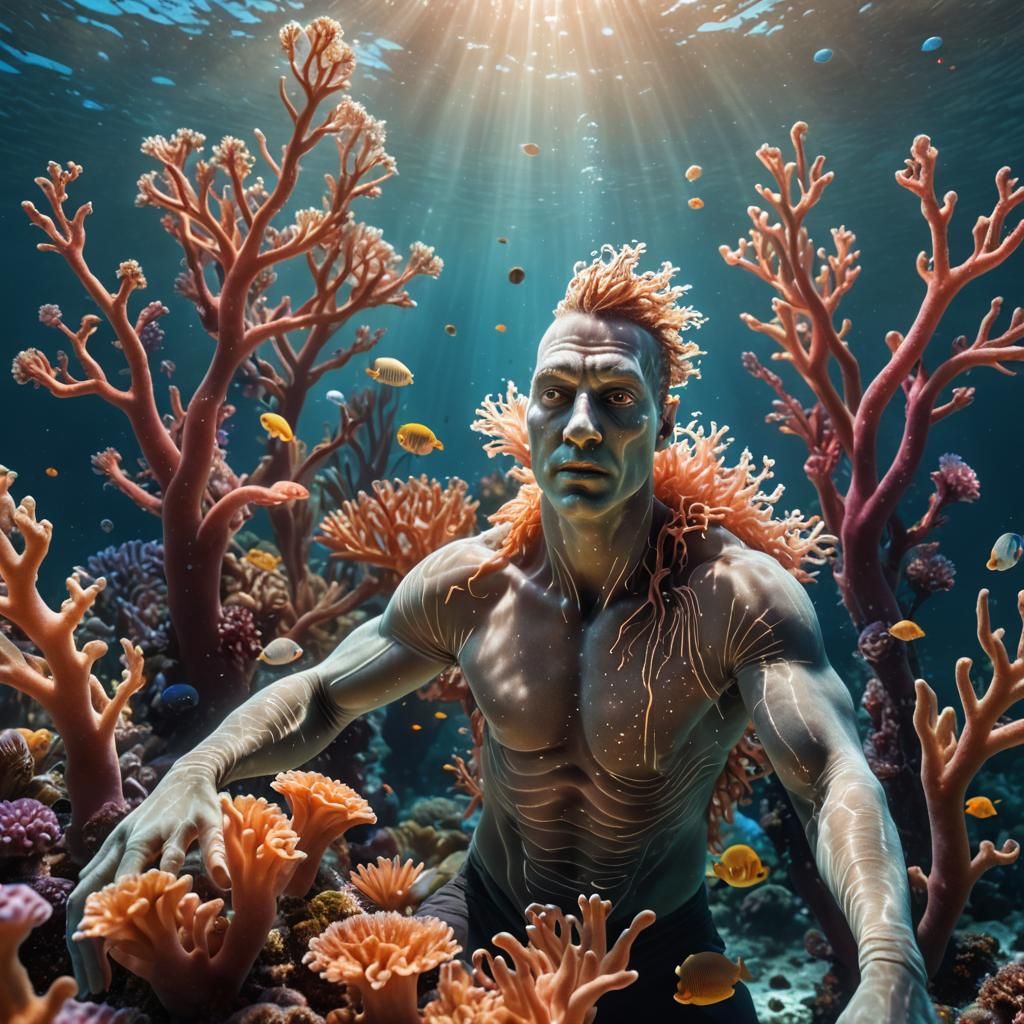 Underwater Sea Creature in Hyperrealistic Style