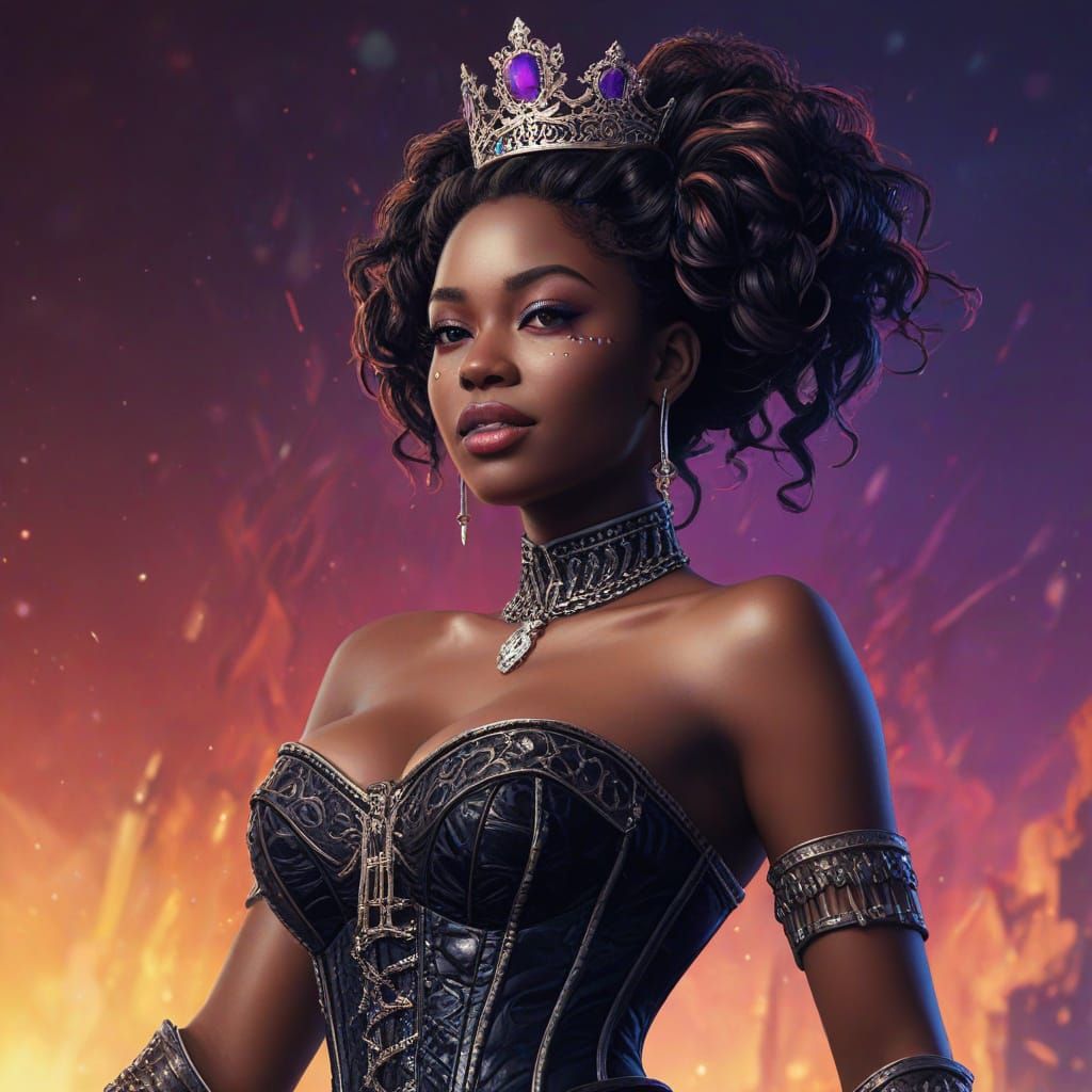 Queen in Abstract World, Splash Art Style