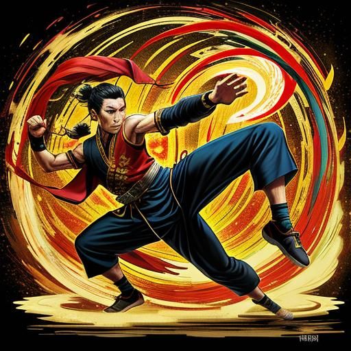 Energetic Kung Fu Fight in 16k Detail
