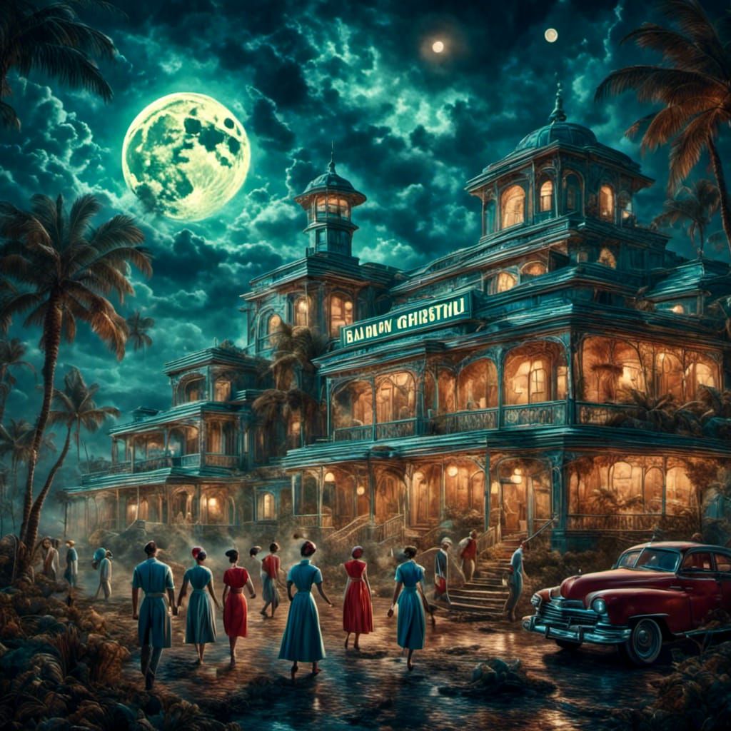 Chaotic City Hospital in Dystopian Surrealism