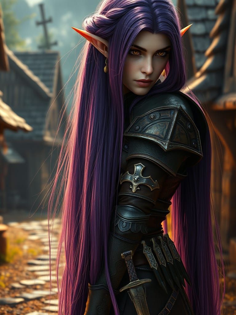 Purple Elf caught you checking her out