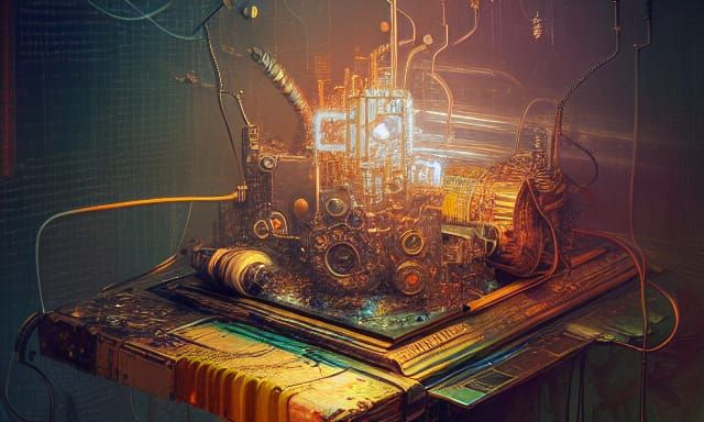Detailed Twisted Transistor Fantasy Art
