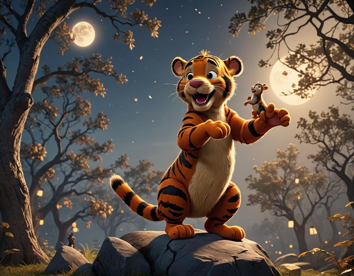 Disney Tigger and Squirrel Play in 3D