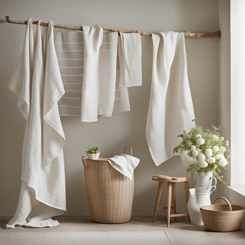 Luminous Linen Laundry Line in Gentle Light