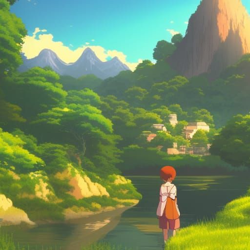 A lonely girl lives in a tiny village