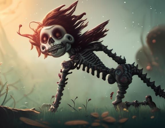 Cute Skeleton Character with Intricate Details