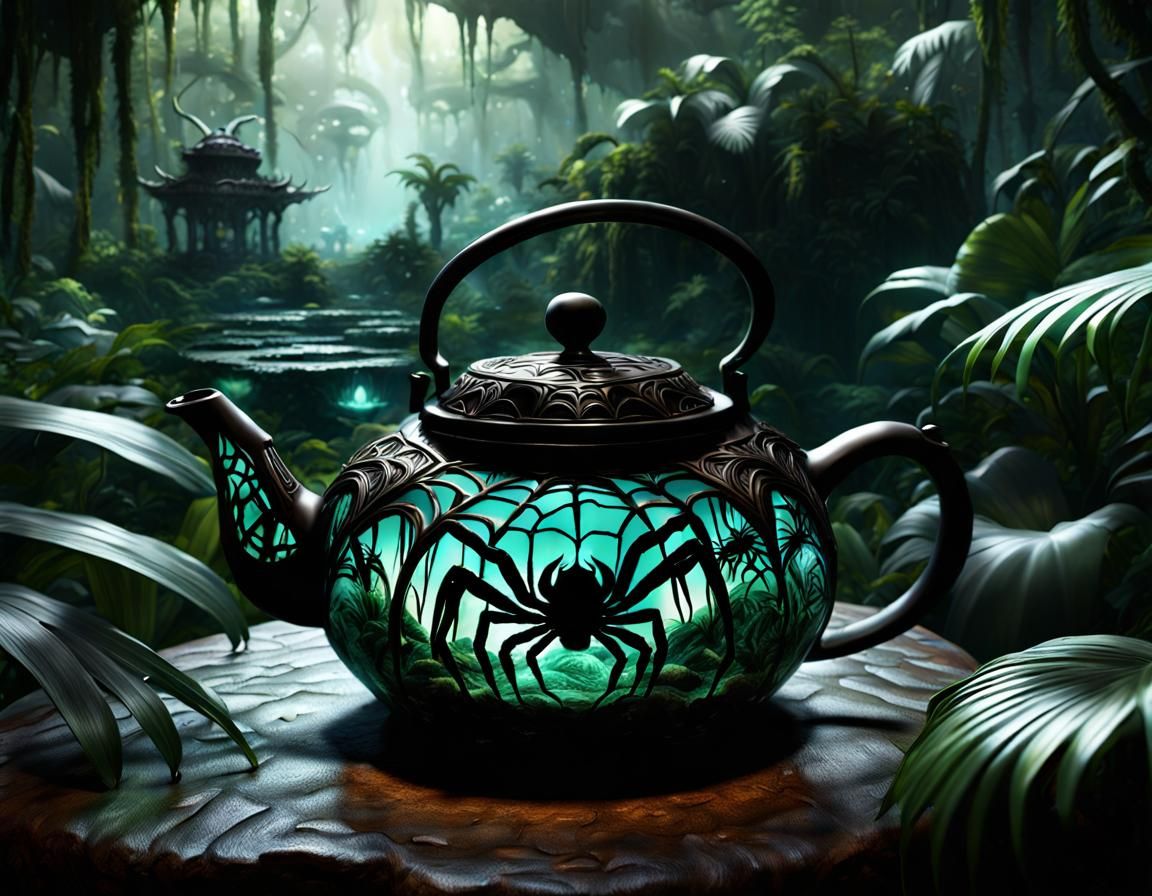 Spider teapot