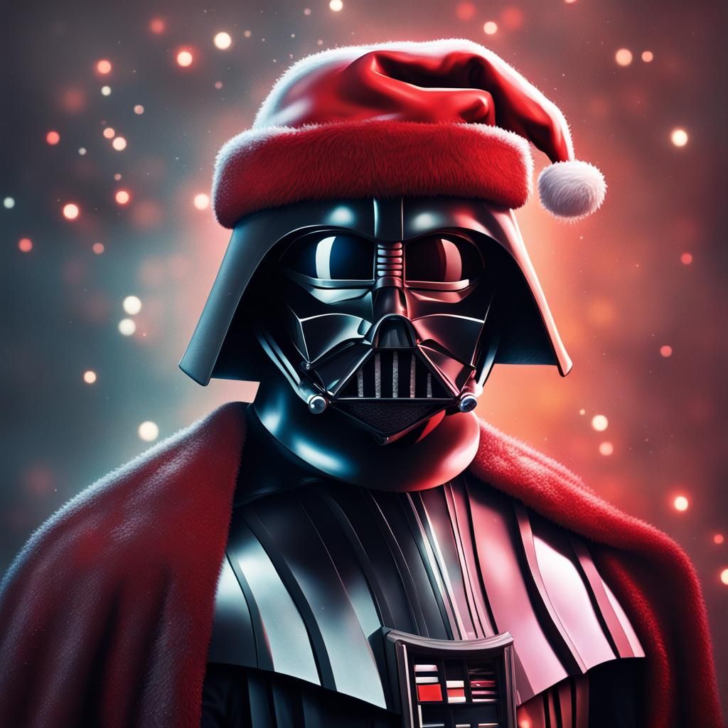 Darth Vader as Santa Claus: Hyperrealistic Concept Art
