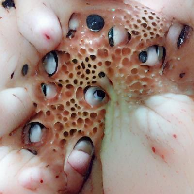 Image of Dense Hole Pattern Generated by AI